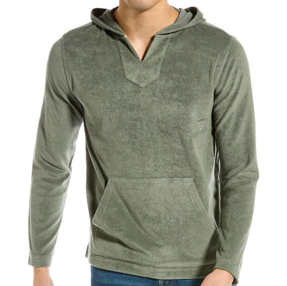 Faherty Olive Long Sleeve Hoodie